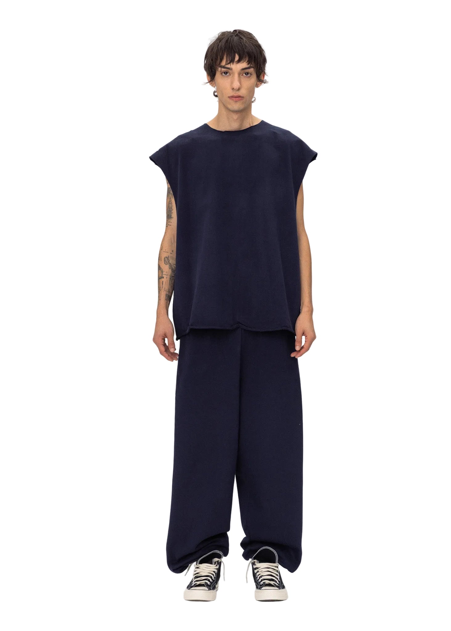 ABC SLEEVELESS TEE NAVY