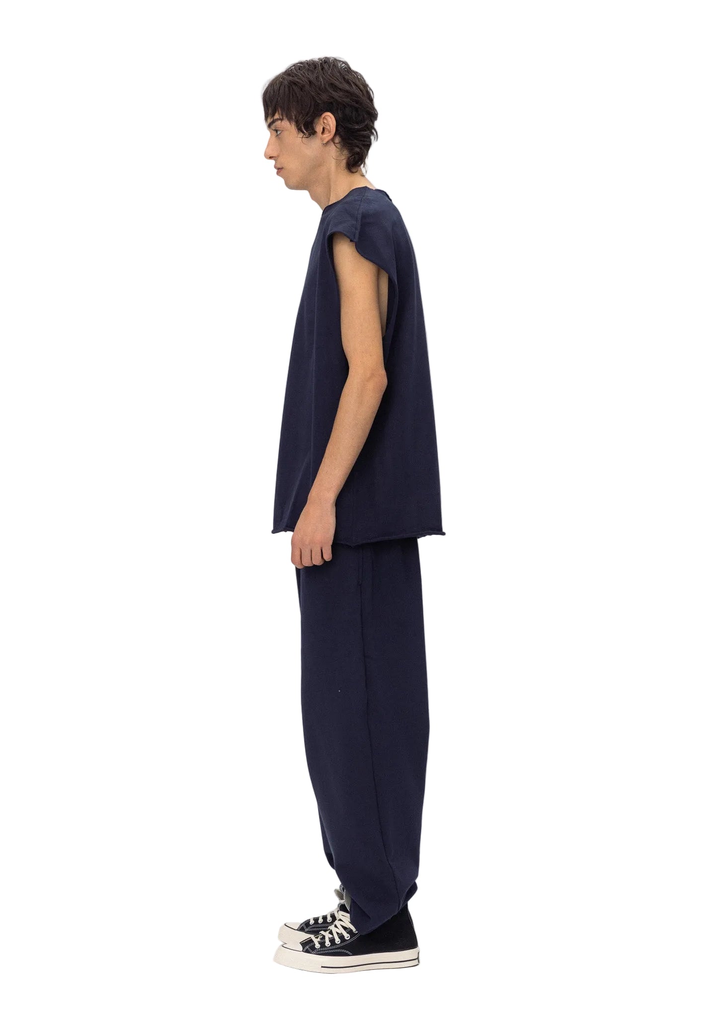 ABC SLEEVELESS TEE NAVY