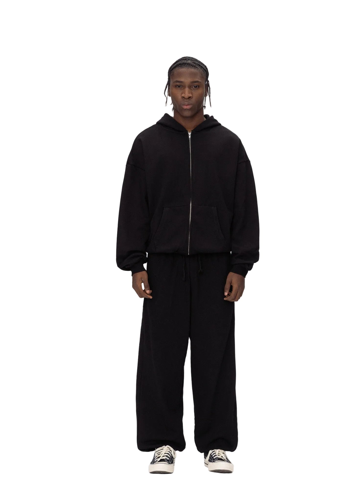 ABC ZIP HOODIE BLACK