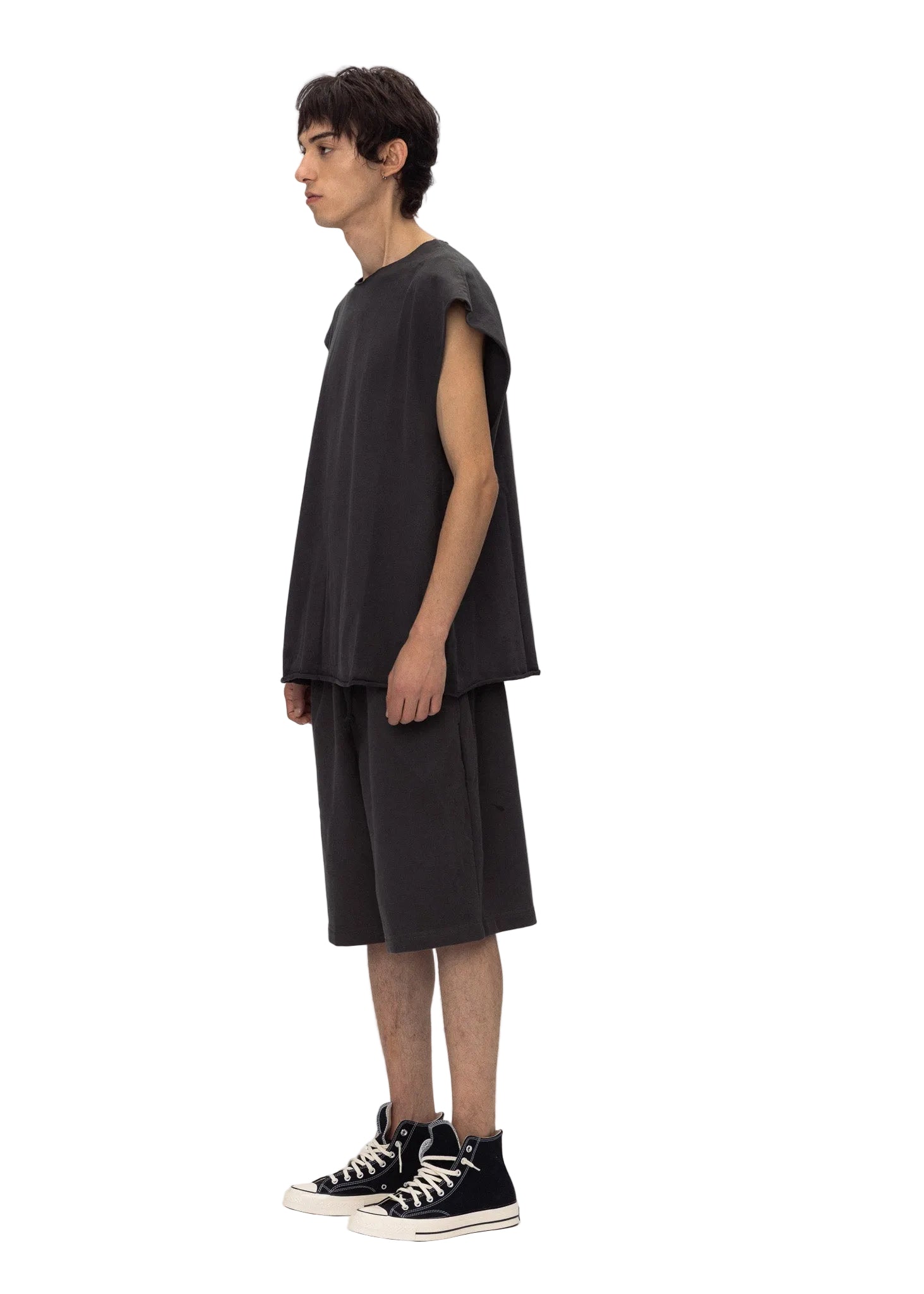 ABC SLEEVELESS TEE DARK GREY