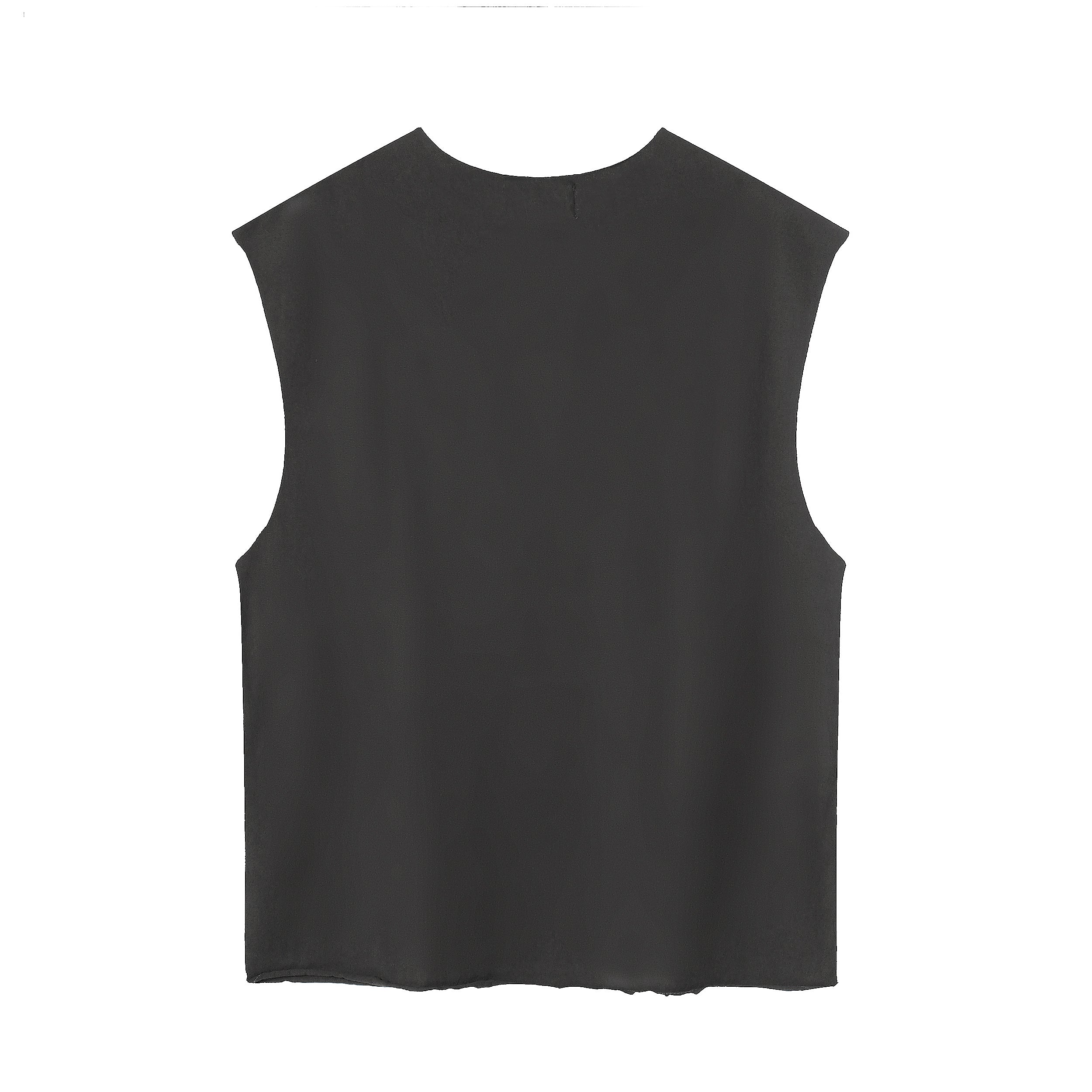 ABC SLEEVELESS TEE DARK GREY