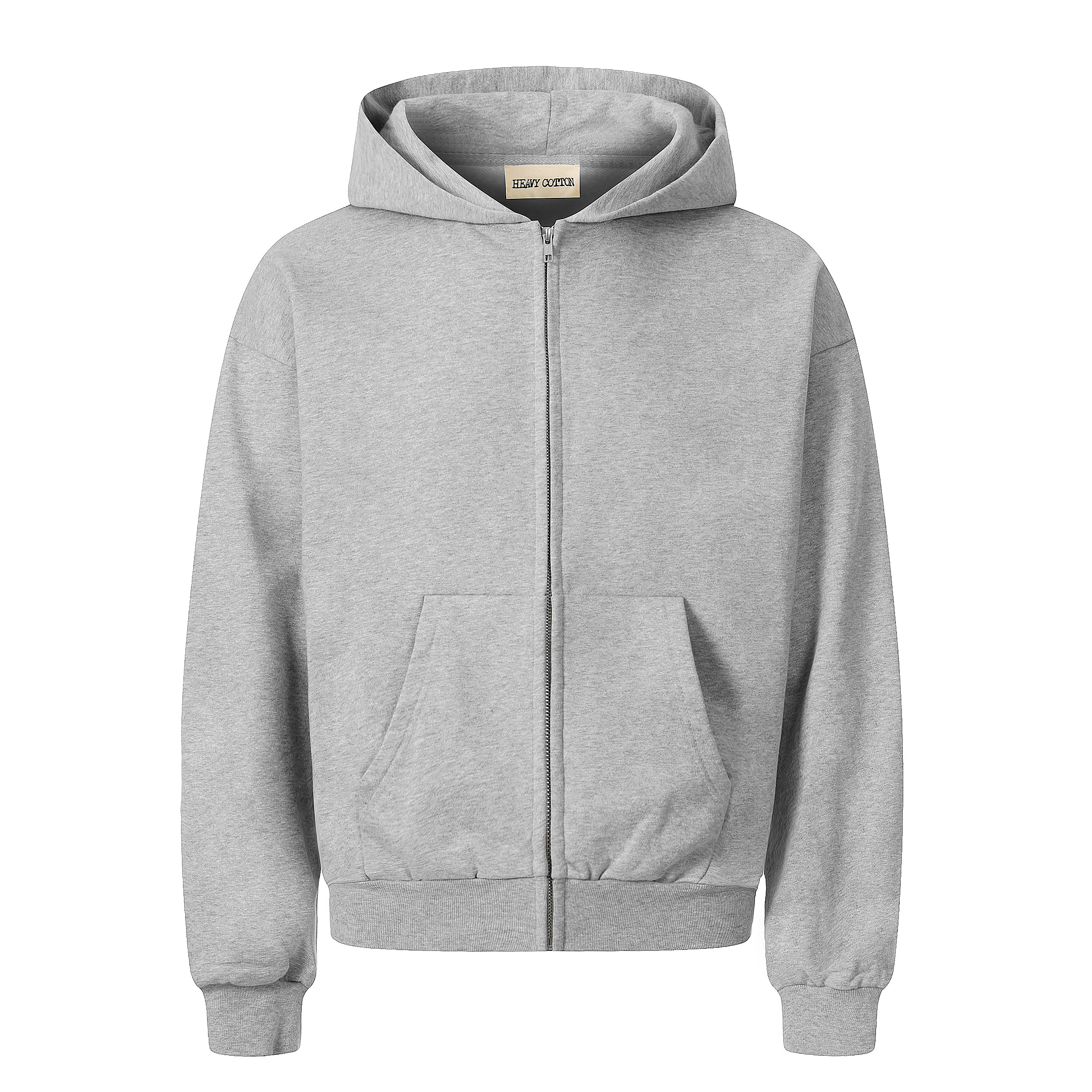 ABC ZIP HOODIE HEATHER GREY