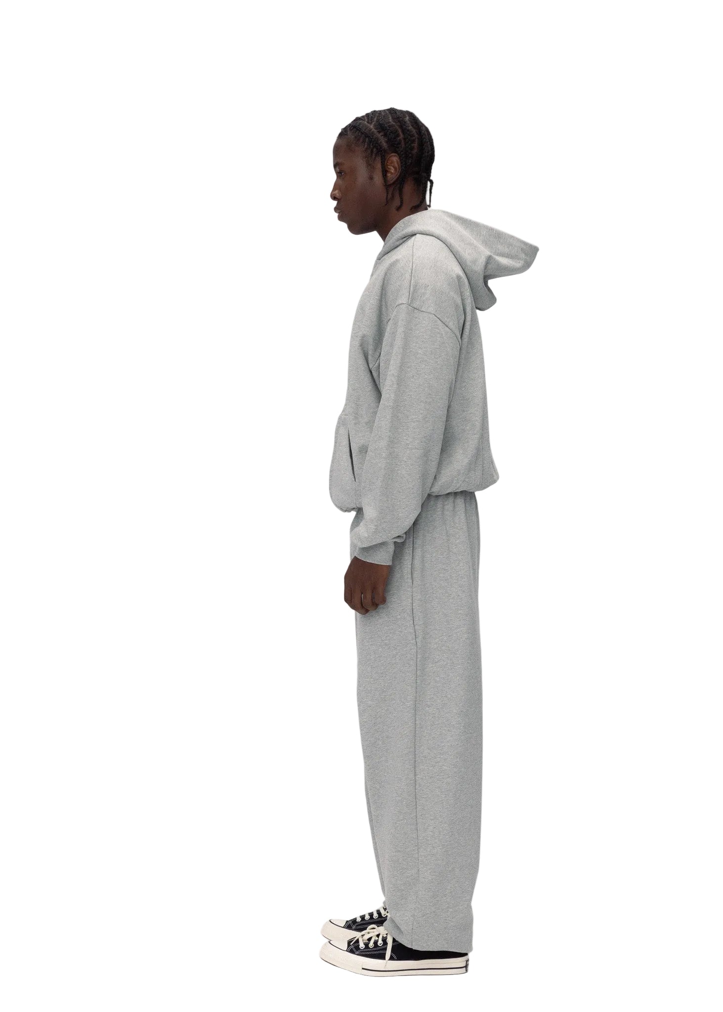 ABC ZIP HOODIE HEATHER GREY