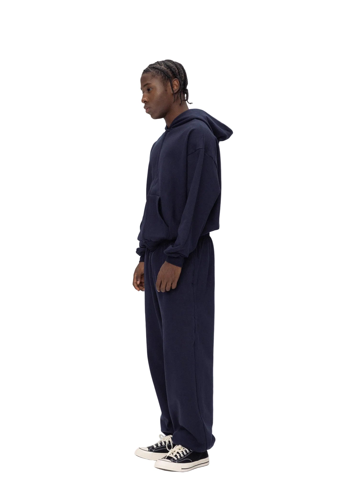 ABC ZIP HOODIE NAVY