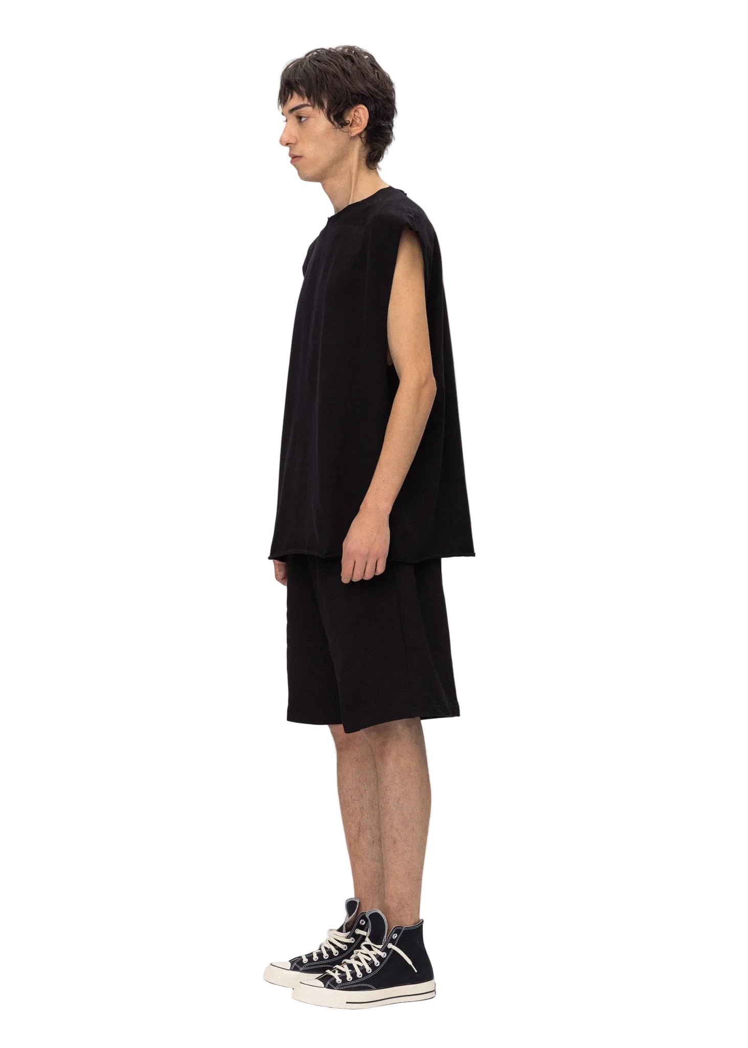 ABC SLEEVELESS TEE BLACK