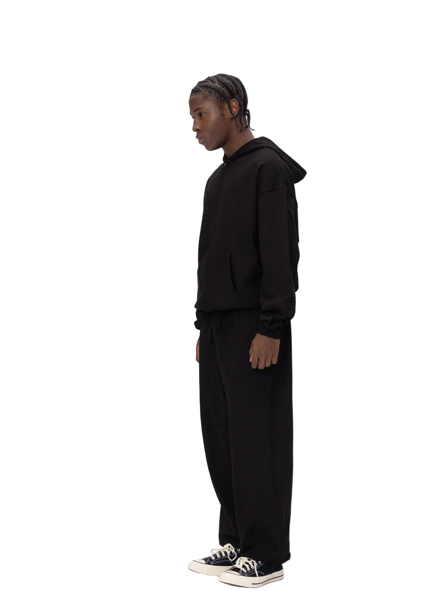 ABC ZIP HOODIE BLACK