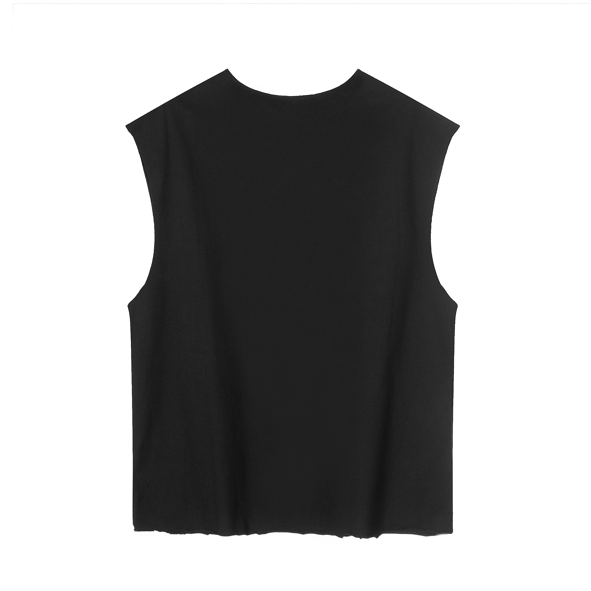 ABC SLEEVELESS TEE BLACK