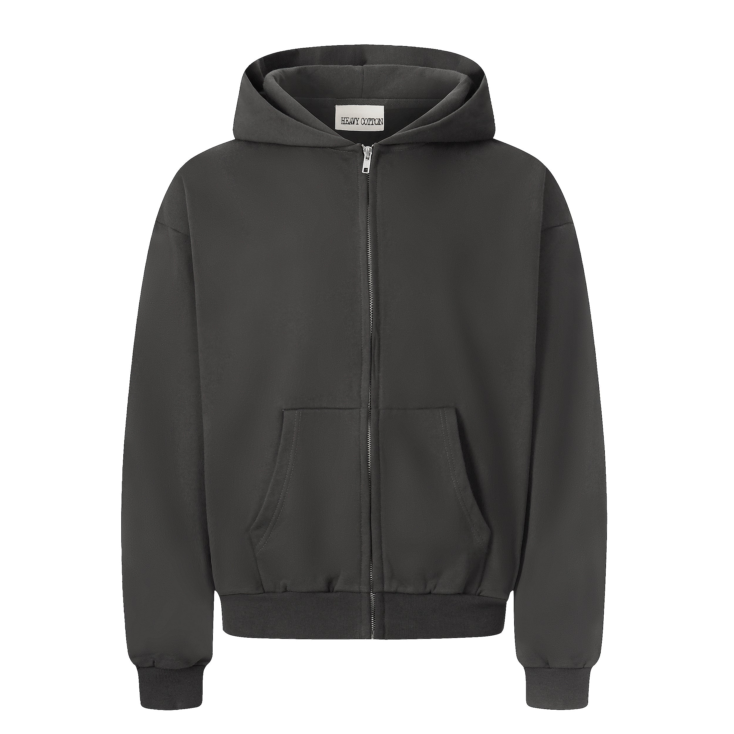 ABC ZIP HOODIE DARK GREY